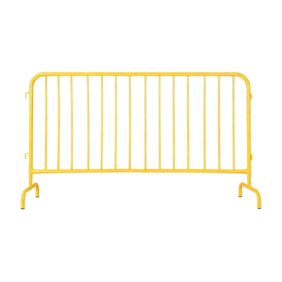 Accreate Interlocking Steel Barricade – Heavy-Duty Metal Barrier with Rust-Proof Powder Coat, Removable Bridge Feet & Tool-Free Assembly for Outdoor Event Crowd Control, Marathon & Construction
