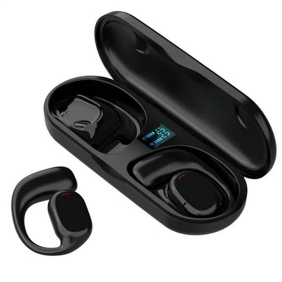 Accreate JS270 Waterproof Noise Canceling Bluetooth Bone Conduction Earbuds, Black 6 Count