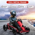 thumbnail image 1 of Accreate Kids 24V Racing Go Kart with Dual 300W Motors, 8.1 MPH, Heavy Duty PE & Iron Frame, Music, Safety Belt, Drifting Tires, for Ages 8-14, 175 lbs Max, 1 of 9