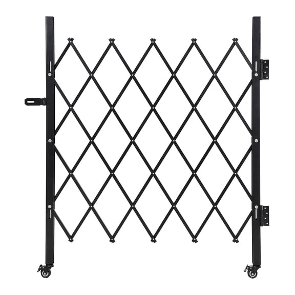 Accreate Metal Expandable Barricade,Retractable Traffic Fence With Casters, Portable Barricade Gate for Construction Area, Traffic Control, Cordon