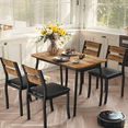 thumbnail image 1 of Accreate Modern 5 Piece Dining Set with Padded Chairs, Table & Chair Set for Kitchen Home, 1 of 9