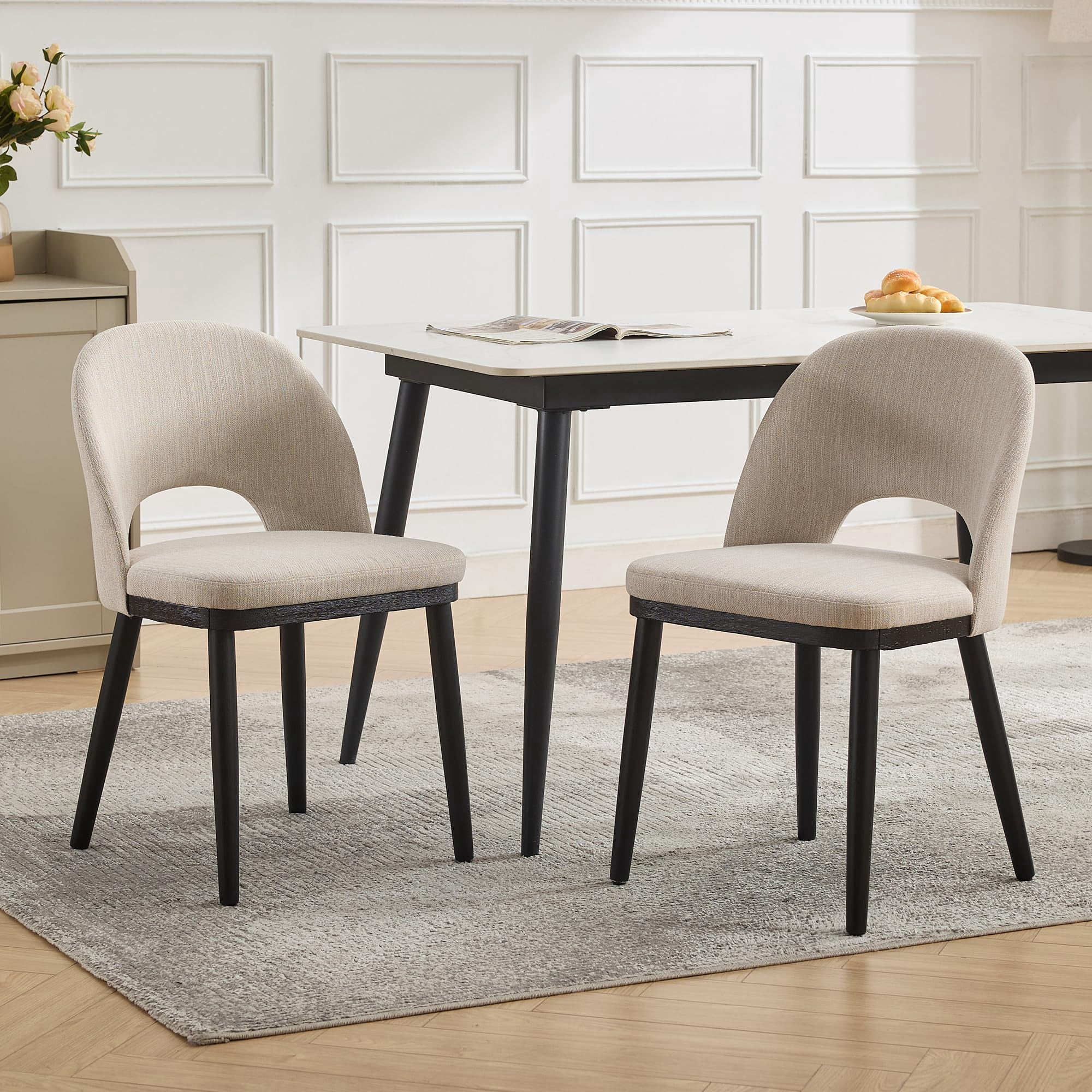 Accreate Modern Dining Chairs Set of 2, Comfortable Dining Room Chairs ...