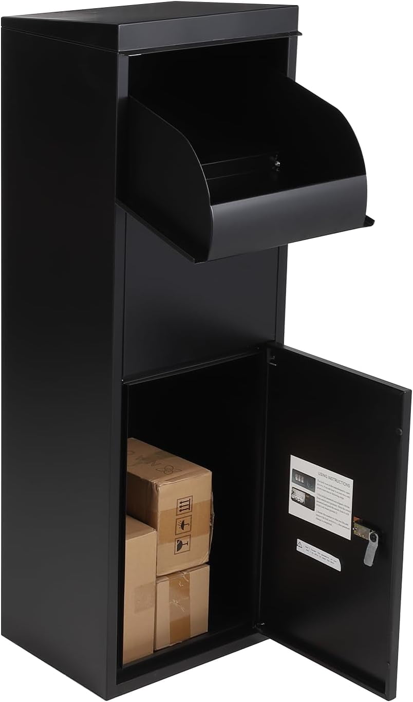Accreate Outdoor Locking Package Delivery Box, Anti-Theft Waterproof ...