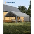 thumbnail image 1 of Accreate Oversized 325 Sq.Ft. Metal Frame Carport Canopy with Roll-Up Doors, Heavy Duty PE Cover, UPF 50+, for Cars, Trucks, Boats & Outdoor Events, 1 of 8