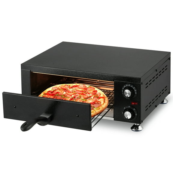 Accreate Pizza Oven Indoor Electric Countertop Commercial Pizza Maker, Stainless Steel Pizza Cooker Machine with Pizza Stone, Adjustable Timer/Temp, for Home Kitchen, Food Truck