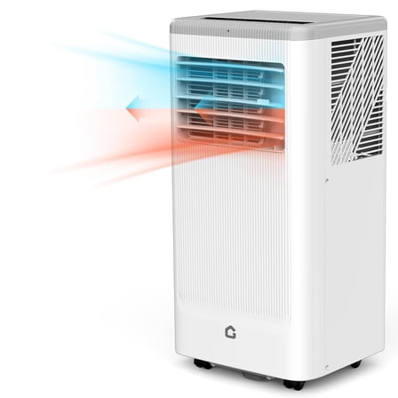 Accreate Portable AC Unit with Heater, 10,000 Btu Air Conditioner Portable For Room Up to 350 Sq.Ft., 3-In-1 Free Standing Cooling AC Unit With Fan & Dehumidifier, Sleep Mode, Auto Swing,24H Timer