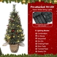 thumbnail image 1 of Accreate Pre-Lit 3FT Christmas Tree - Mini Christmas Tree with 78 LED Lights, Pine Cones, Red Berries, Timer - Perfect for Holiday Decor, 1 of 7