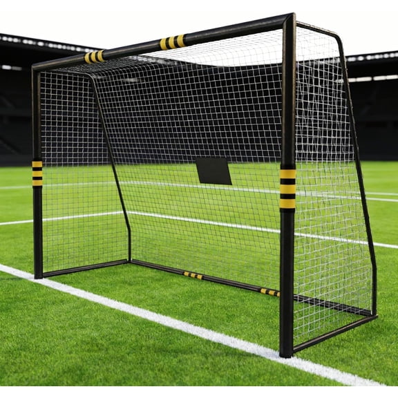 Accreate Professional Football Goal - Weather Resistant and Foam Padding - Outdoor Design - With Fine Mesh Net - For Children and Adults - Quality Goal Wall