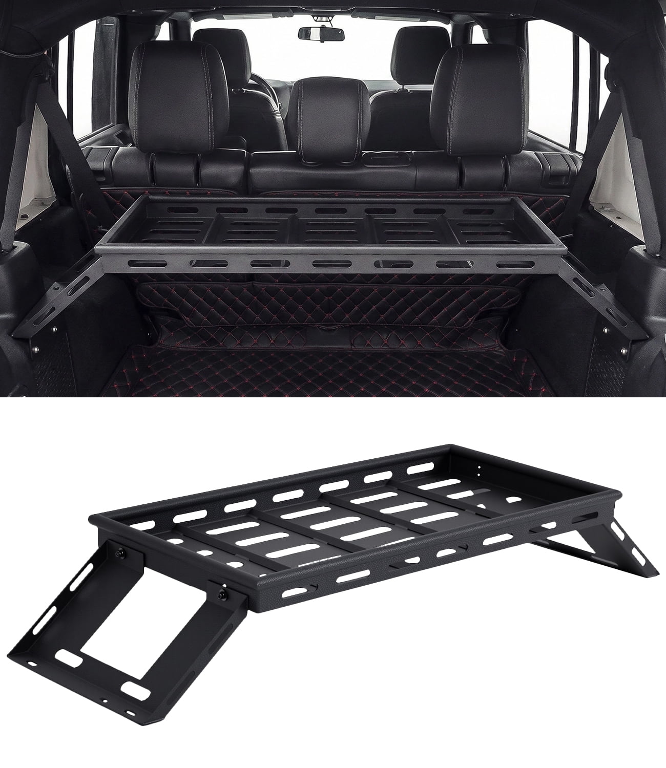 Cargo Storage Racks Accreate Rear Trunk Cargo Storage Rack for 2007-2018 Wrangler JK ...