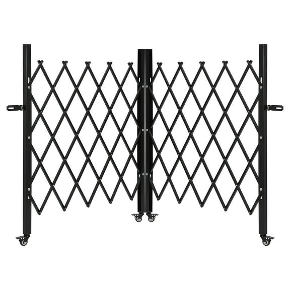Accreate Retractable Driveway Gate Outdoor – Expandable Folding Mesh Fence Barrier with Casters, Portable Security Barricade for Driveway, Garage, Traffic, Crowd Control, Kids Safety