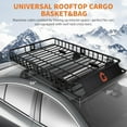 thumbnail image 1 of Accreate Roof Rack Cargo Basket,64"x39"x6" Heavy Duty Steel Carrier with Cargo Net, 200LB Capacity for Trucks & SUVs, 1 of 7
