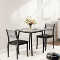 thumbnail image 1 of Accreate Space Saving Dining Set for 2, Modern Table and 2 Chairs, Wood Grain & Metal Frame, 1 of 9