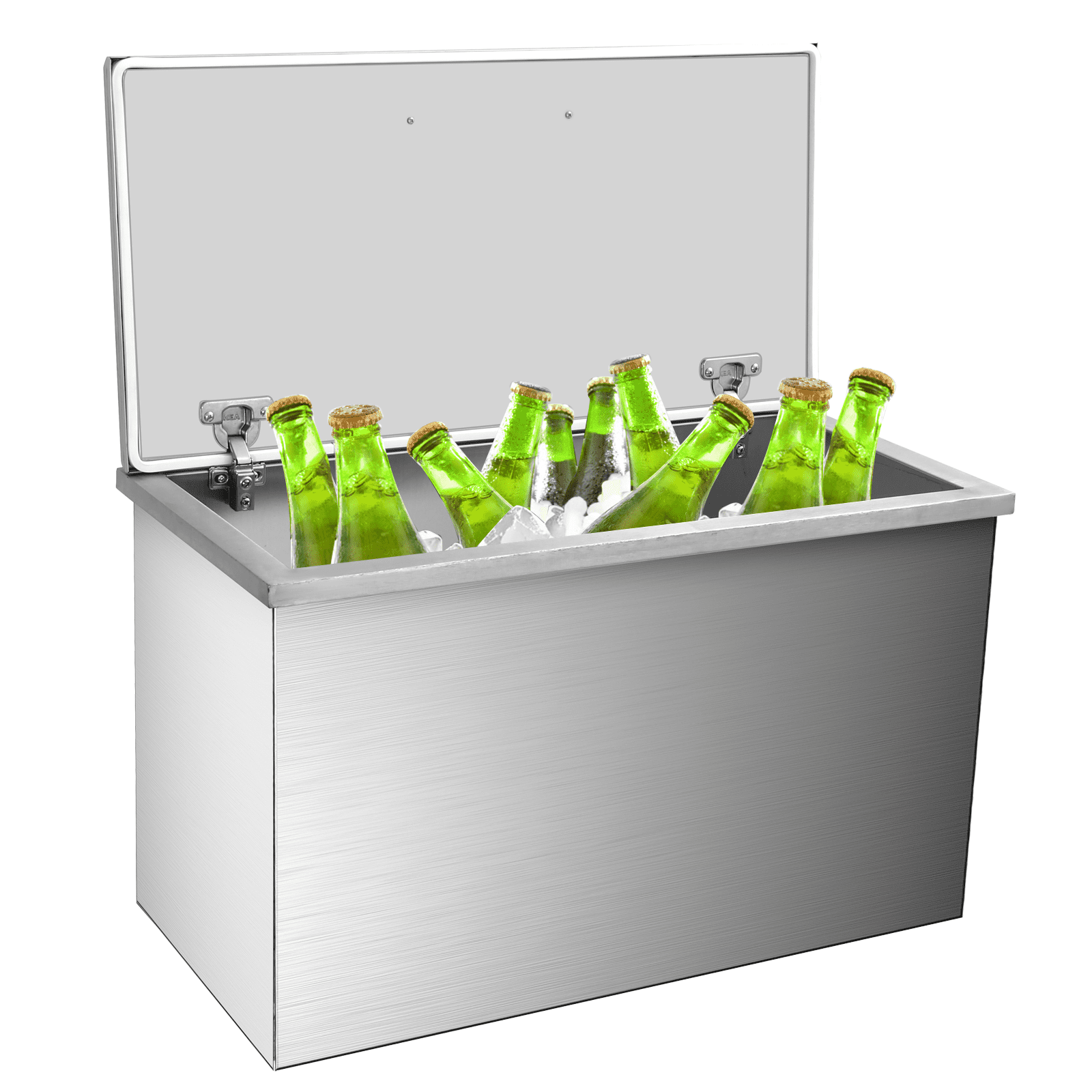 Accreate Stainless Steel Drop in Ice Chest - Commercial Ice Bin for Outdoor Kitchen Ice Bar & Cold Beverages