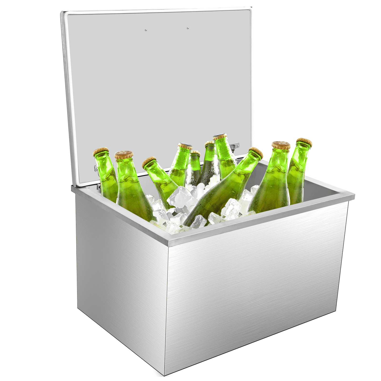 Accreate Stainless Steel Drop in Ice Chest - Commercial Ice Bin for Outdoor Kitchen Ice Bar & Cold Beverages