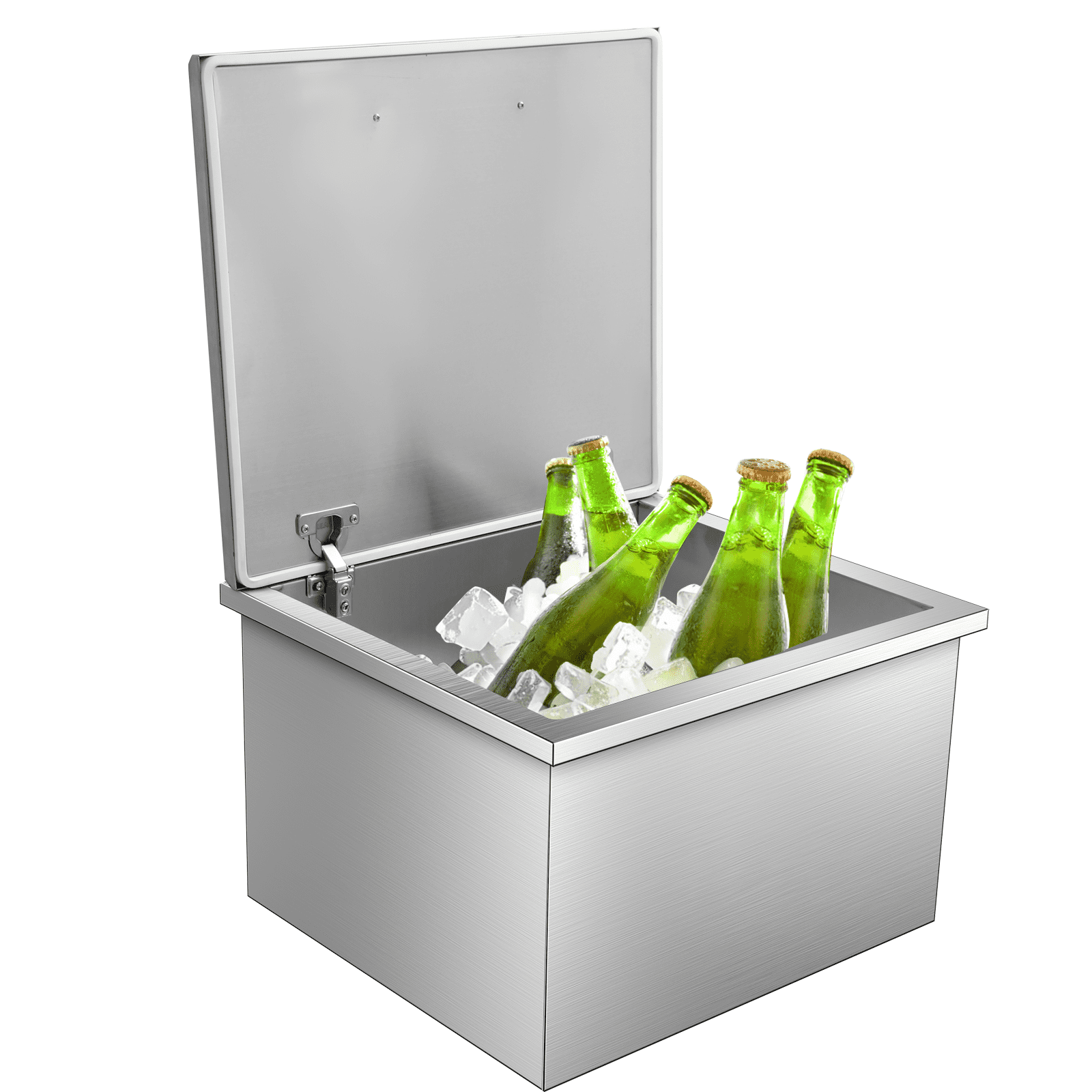 Accreate Stainless Steel Drop in Ice Chest - Commercial Ice Bin for Outdoor Kitchen Ice Bar & Cold Beverages