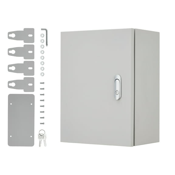 Accreate Stainless Steel Electrical Enclosure Box, NEMA 4X, IP67 Waterproof & Dustproof, Lockable Outdoor Junction Box with Mounting Plate & Keys for Indoor/Outdoor Use