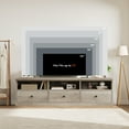 thumbnail image 1 of Accreate TV Stand for 75 Inch TV, Mid-Century Modern Entertainment Center with Storage Drawer, 70" TV Console with Open Shelves, Wood Media Console TV Cabinet for Living Room, 1 of 15