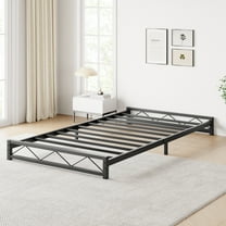 Accreate TWIN Bed Frame, Metal Low Platform Bed Frame with Metal Slat Support, Mattress Foundation