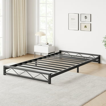 Accreate TWIN Bed Frame, Metal Low Platform Bed Frame with Metal Slat Support, Mattress Foundation
