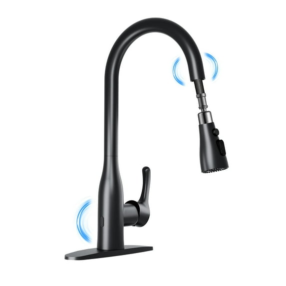 Accreate Touchless Kitchen Faucet with Pull Down Sprayer, Dual Sensor Sink Faucets, Stainless Steel Single Handle Faucet for 1 or 3 Hole, Suitable for Farmhouse Laundry Camper Rv Bar