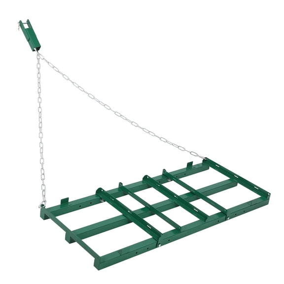 Accreate Tow Behind Drag Harrow, 4FT Heavy Duty Driveway Grader with Adjustable Bars and 72 Inch Chain, Landscape Rake for ATV, UTV, Garden Tractor & Mower