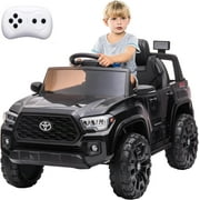 Accreate officially Licensed Toyota Tacoma 12V Kids Ride On Car, Kids Electric Vehicles with Parent Remote Control Spring Suspension Safety Belt, Soft Start, Led Headlight, Age for 37-96 MonthsRed