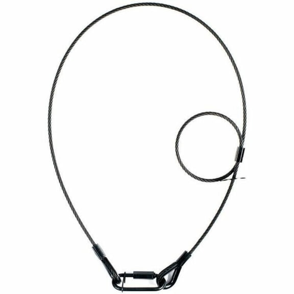 ADJ SC4001 31.5 in., 800 mm Black Safety Cable - 30 Kg