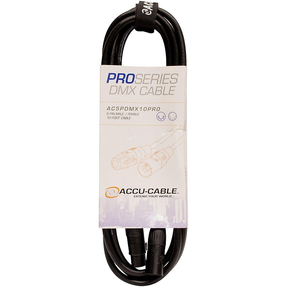 Pro Series 100-Foot Black 5-Pin DMX Cable