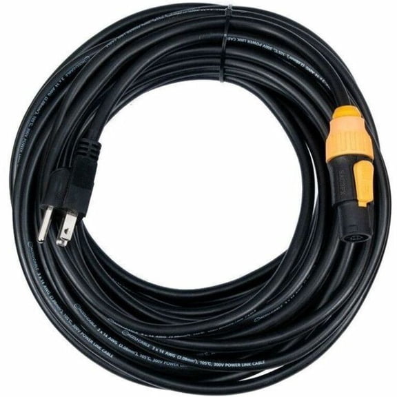 Accu-Cable SIP1MPC50 Outdoor 50' Power Twist Lock To 3-Prong Edison Plug Cable