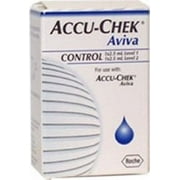 Accu-Chek Aviva Control Solution، Blood Glucose Testing 2 X 2.5 mL Level 1 & Level 2، Roche Diabetes Care، 04528638001 - يباع بواسطة عبوة واحدة