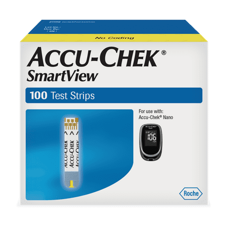 Accu-Chek Smart View Blood Glucose Test Strips, 100 Ct