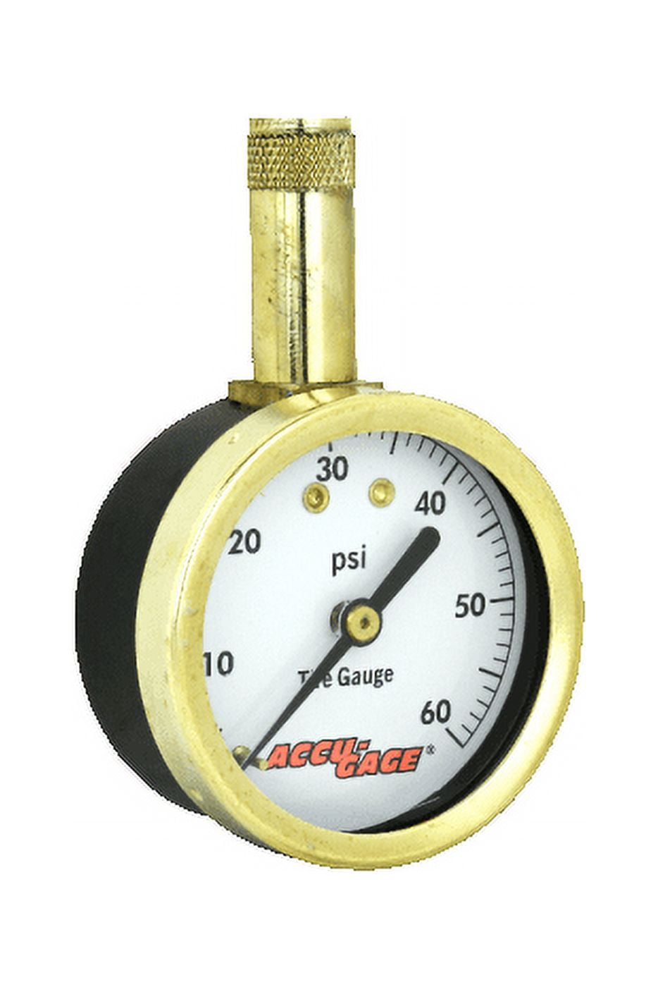 AccuGage by Milton Dial Tire Pressure Gauge with Straight Air Chuck 0