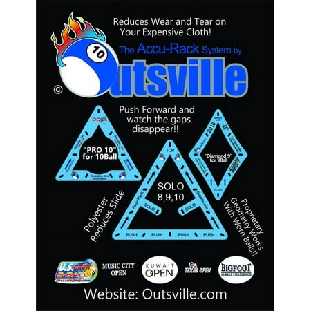 Accu-Rack Outsville Billiards Template Set (Solo, Diamond 9 and Pro 10)