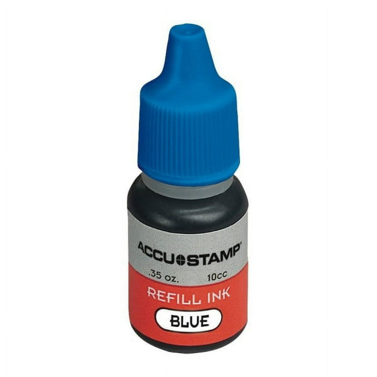 ACCU-STAMP Gel Ink Refill, 0.35 oz Bottle, Blue ACCU-STAMP Gel Ink Refill, 0.35 oz Bottle, Blue
