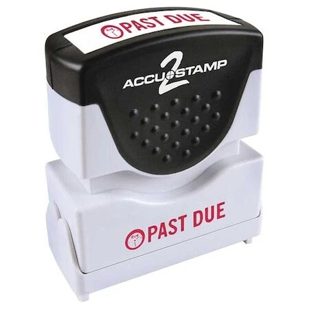 Accu-Stamp2 038836 Microban Message Stamp, Past Due, 1/4"