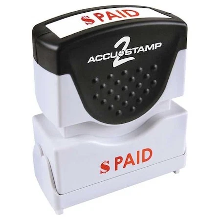 Accu-Stamp2 038843 Microban Message Stamp, Paid, 3/8"