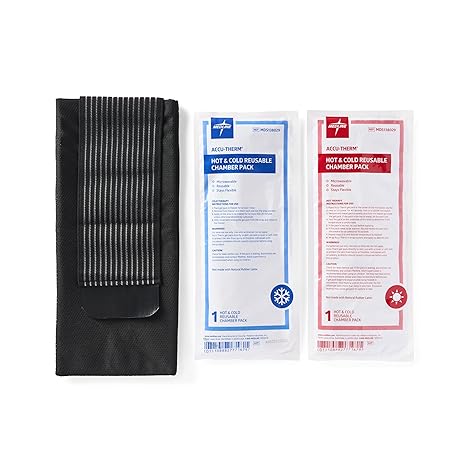 Medline Accu-Therm Gel Wrap Pack, Set of 2 for Ankle, Form Fitting Wrap for Direct Contact