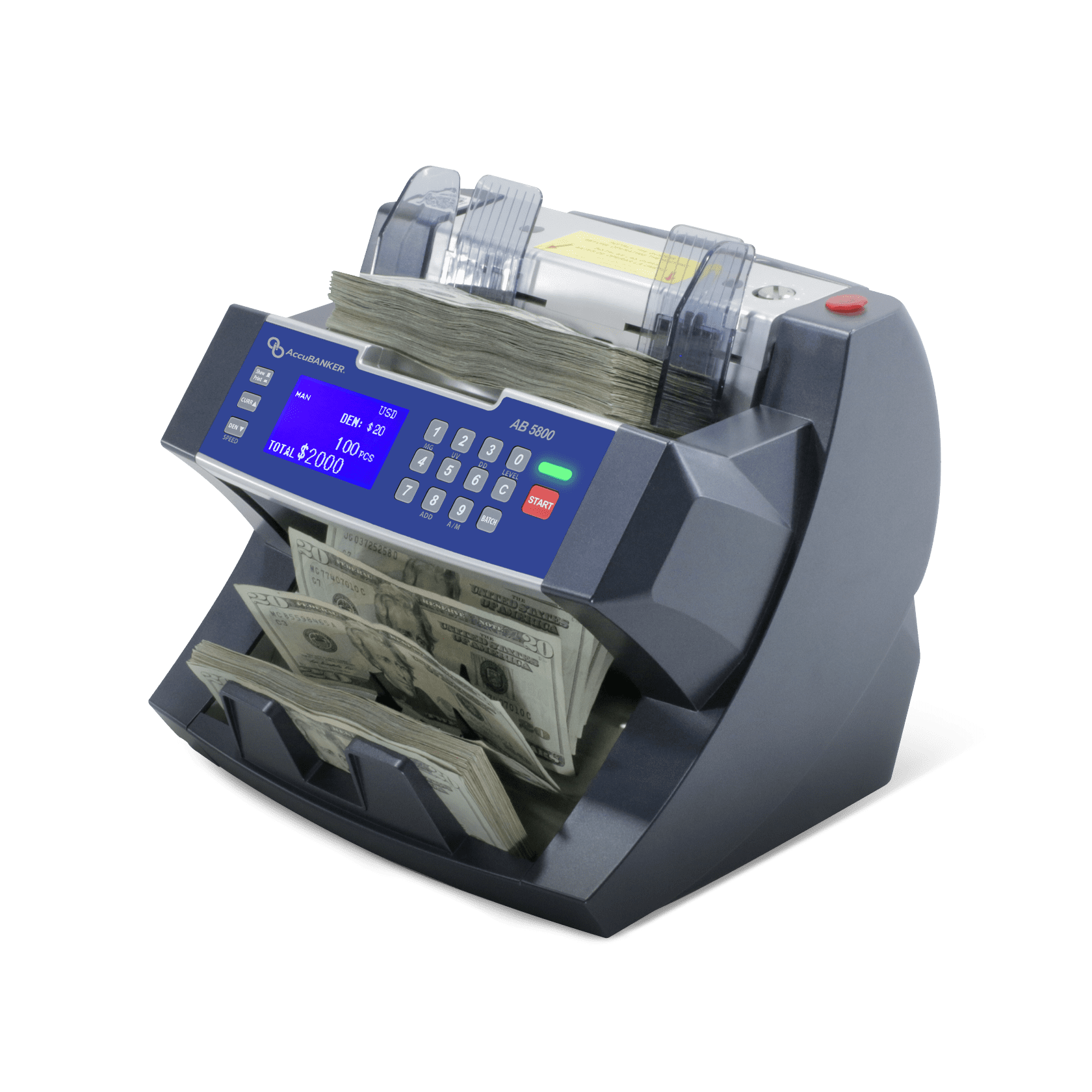 AccuBANKER AB5800 Bank Grade Batch Value Bill Counter Multi Currency