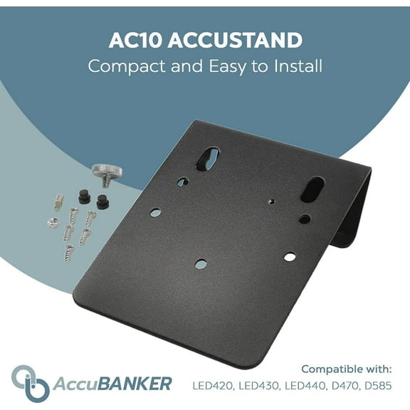 AccuBANKER AC10 AccuSTAND - Compatible with LED420, LED430, LED440, D470 and D585 to Mount to Wall or Under Desk
