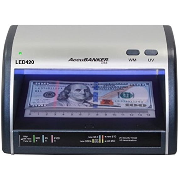 Bank Note Checker Led AccuBANKER Cash and Card Counterfeit Bill Detector, Money Checker with ...
