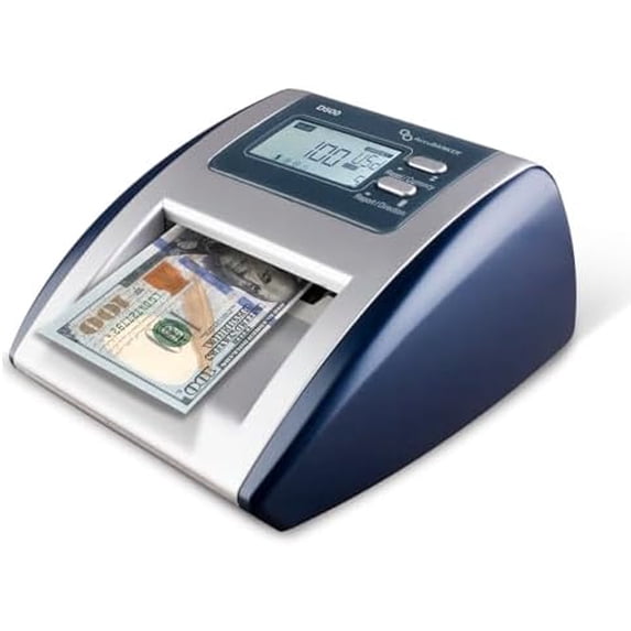 AccuBANKER D500 5-Point Automatic Counterfeit Money Bill Detector & Value Detection Machine with Infrared, Magnetic, Watermark, Dimension Detection & Ultraviolet Sensors, Commercial Grade, UL Listed