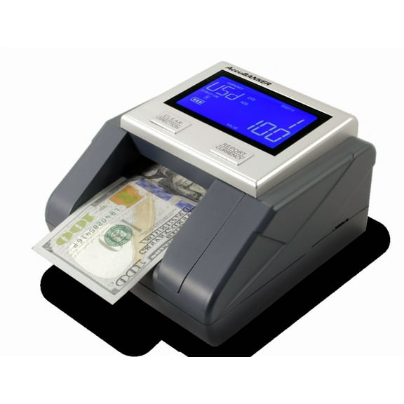 AccuBANKER D585 7-Point Counterfeit Bill Detector for Multi Currency, Multi-Orientation Feeding System, Fake Currency Detection (USD, EUR, GBP) Bank Grade - NOM & CE Certified