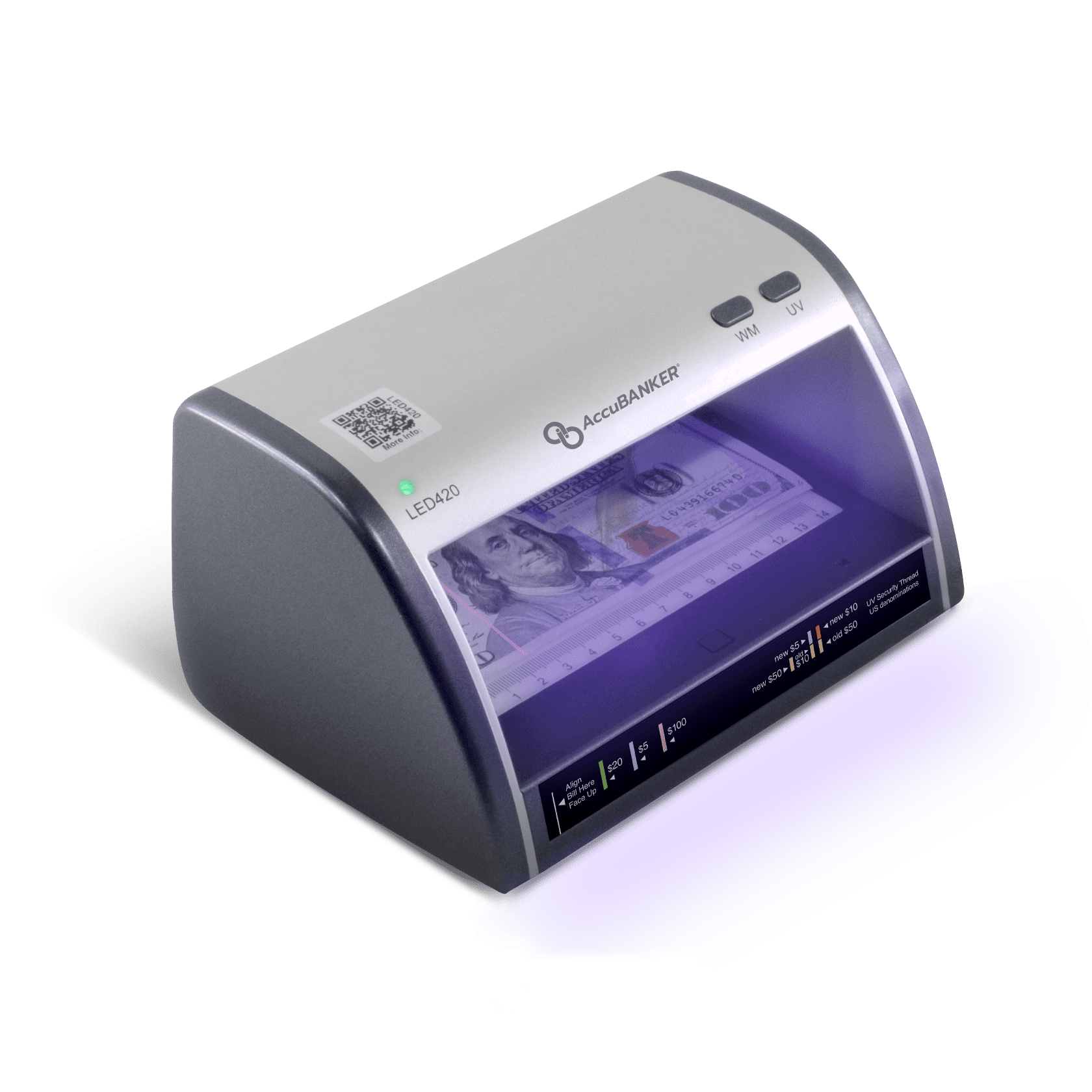 AccuBANKER LED420 3Point Cash & Card Counterfeit Detector Money
