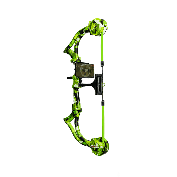 AccuBow 2.0 Green Mantis Virtual Archery Gaming & Shooting, 10–70lbs Adjustable Resistance, Real Bowstring & D-Loop, Phone Mount Included, Ambidextrous, Foldable Design