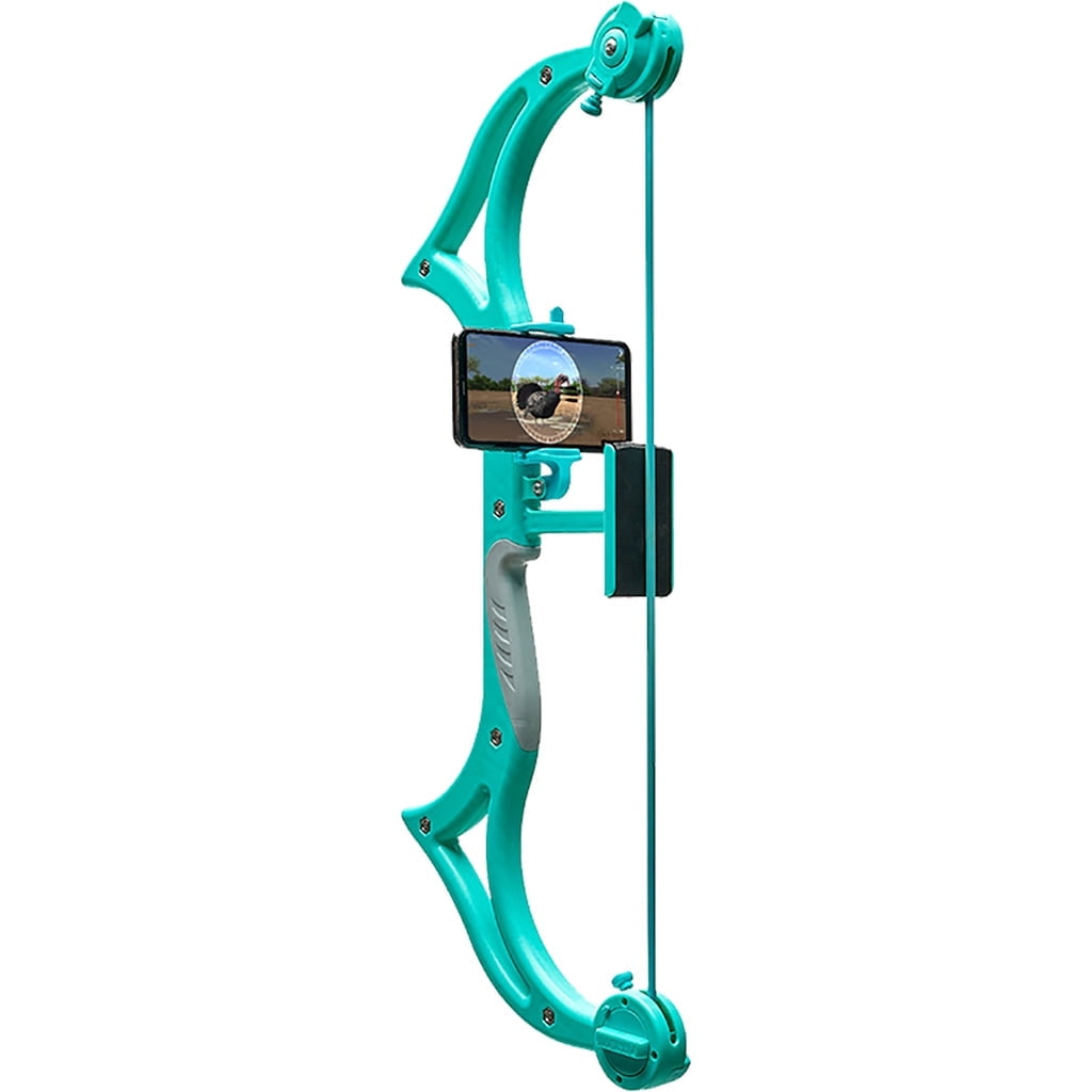 AccuBow Nano Aqua Youth Virtual Archery Gaming & Shooting - 5-40lbs Adjustable Resistance, Phone Mount Included, Compact & Lightweight, Ambidextrous