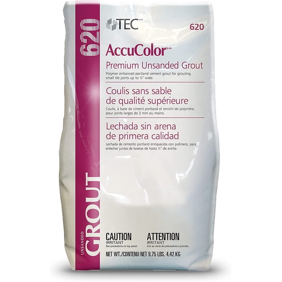 AccuColor - Premium Unsanded Tile Grout - High Traffic, Enhanced Color-Consistent, Wear-Resistant, Shrink-Resistant, Cement Grout Joint Filler - 9.75 LB - 961 Sandstone Beige Color