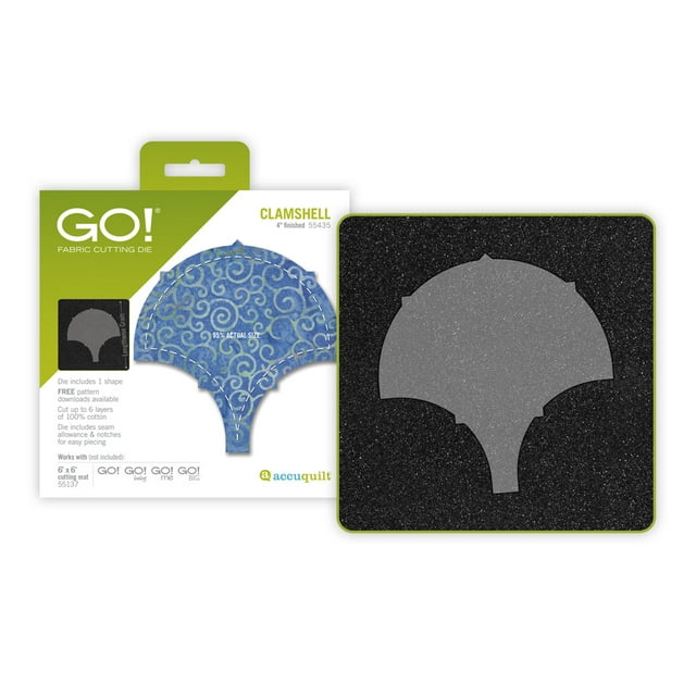 AccuQuilt GO! Clamshell-4" Fabric Cutting Die