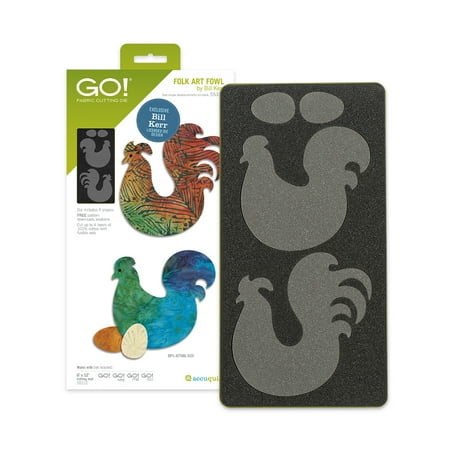 AccuQuilt GO! Fabric Cutting Dies It Fits!-Folk Art Fowl
