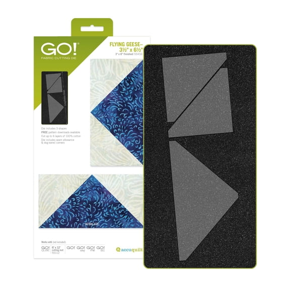 GO! Flying Geese-3 1/2" x 6 1/2" (3" x 6" Finished) Die