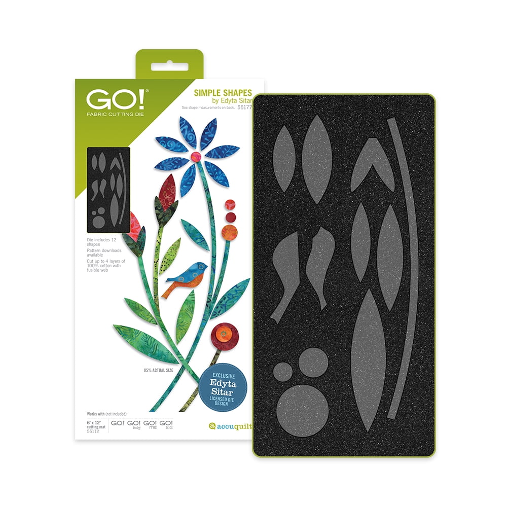 AccuQuilt GO! Simple Shapes by Edyta Sitar Fabric Cutting Applique Die